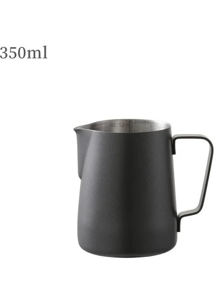 350 ml Siyah 350/600 ml Paslanmaz Çelik V-Ağız Süt Köpürtme Sürahi Köpük Süt Sürahisi Kahve Eşyaları Barista Zanaat Süt Kabarcık Kavanoz Aile Kafe (Yurt Dışından)