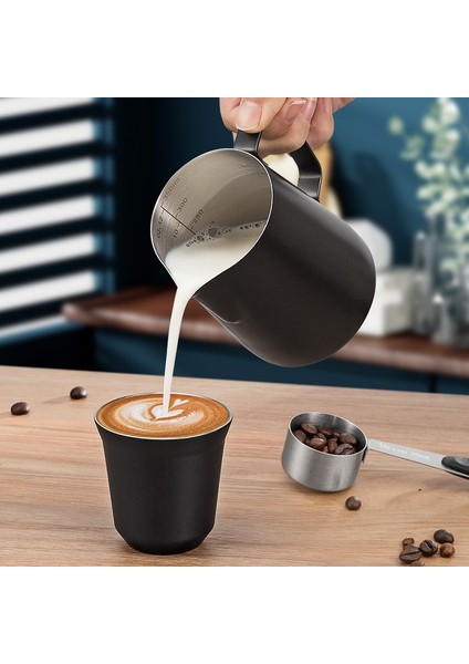350 ml Siyah 350/600 ml Paslanmaz Çelik V-Ağız Süt Köpürtme Sürahi Köpük Süt Sürahisi Kahve Eşyaları Barista Zanaat Süt Kabarcık Kavanoz Aile Kafe (Yurt Dışından) indirimleri