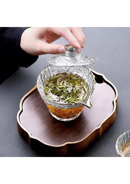 F Yüksek Kaliteli Çekiç Cam Çay Seti Japon Çaydanlık Çin Kung Fu Çay Töreni Kupalar Kahve Fincanları Cam Kupa Gaiwan Teaware Pot (Yurt Dışından) fırsatları