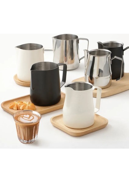 B Retro 500ML Paslanmaz Çelik Süt Köpürtme Sürahisi Espresso Buhar Kahve Barista Craft Latte Cappuccino Süt Krem Fincan Köpürtme Sürahisi Sürahi (Yurt Dışından)