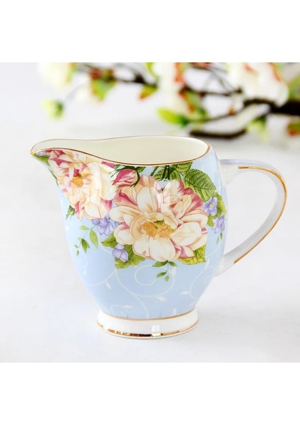 Kamelya 270 ml Avrupa Tarzı Kahve Seti Kemik Çini Süt Sürahi Moda Ev Seramik Süt Kahve Çay Sürahisi Servis Bardağı (Yurt Dışından)
