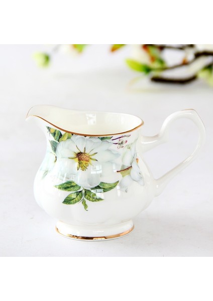 Kamelya 270 ml Avrupa Tarzı Kahve Seti Kemik Çini Süt Sürahi Moda Ev Seramik Süt Kahve Çay Sürahisi Servis Bardağı (Yurt Dışından)