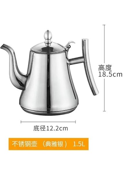 1500ML 2000ML Paslanmaz Çelik Kraliyet Çaydanlık Altın Gümüş Çay Potu Demlik Cezve Indüksiyon Ocak Çay Su Isıtıcısı Su Isıtıcısı (Yurt Dışından)
