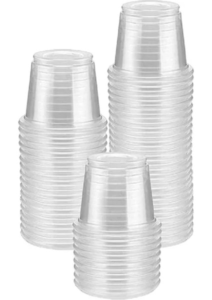 Şeffaf 200 Adet Tadım Fincan Plastik Bardaklar Tek Kullanımlık Şeffaf Shot Bardakları Mini Küçük Örnek (Yurt Dışından)