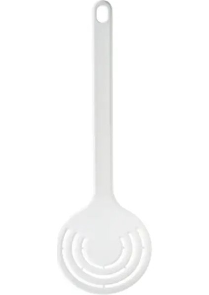 Beyaz Sağlıklı Tava Kürek Asılı Delik Yumurta Çevirme Spatula Oymak Çizilmez Tava Tava Kürek Kızartma Biftek (Yurt Dışından)