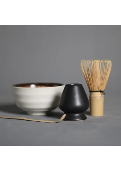 I-03 4/5 Adet/takım Matcha Çay Seti Bambu Çırpma Kepçe Seramik Matcha Kase Geleneksel Kapalı El Yapımı Çay Yapma Araçları Doğum Günü Hediye Seti (Yurt Dışından)