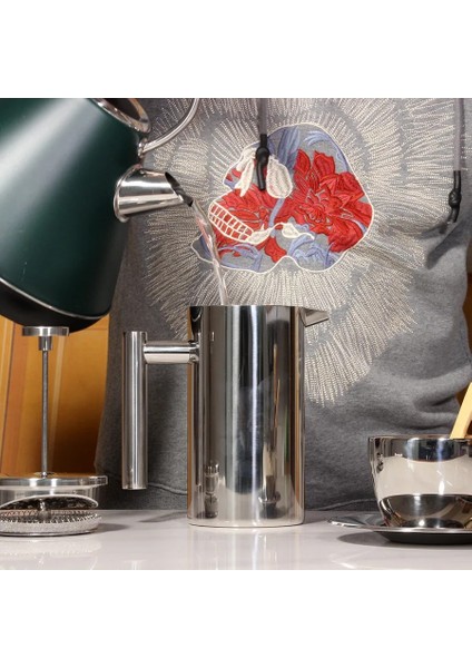 350ML En Iyi French Press Kahve Makinesi - Çift Duvar 304 Paslanmaz Çelik - Demlenmiş Kahve Veya Çayı Sıcak Tutar 3 Boyut (Yurt Dışından)