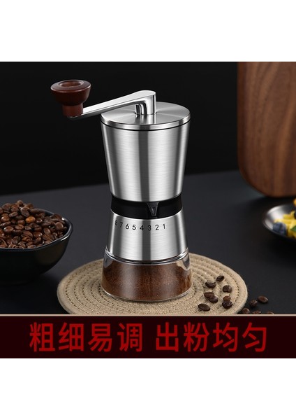 Paslanmaz Çelik 6/8 Dişliler Manuel Kahve Öğütücü Çıkarılabilir Ayarlanabilir Taşınabilir Öğütücü Kahve Makinesi Seramik Taşlama Çekirdek Baharat Öğütücü 304 Abs (Yurt Dışından)