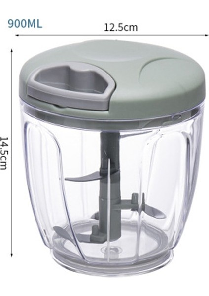 Yeşil 900 ml 500/900 ml Sarımsak Kıyıcı Manuel Döndür Sebze Kesici Kıyıcı Dilimleme Meyve Sarımsak Kırıcı Mutfak Gadget Karıştırıcılar Kıyma Makinesi (Yurt Dışından)