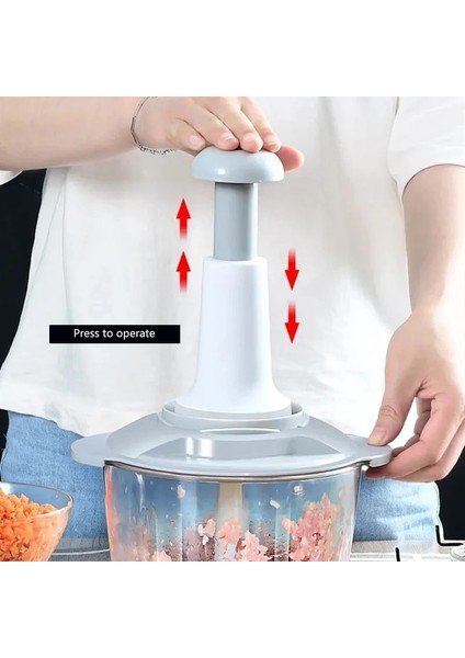 2000ML Çok Fonksiyonlu Manuel Mutfak Robotu Mutfak Kıyma Makinesi Sebze Kesicisi Dilimleme Spinner Dicer Meyve Marul Gıda (Yurt Dışından)