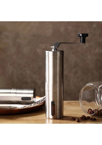 Büyük Taşınabilir Mini, Öğütücü Manuel Bardak, Kahve Paslanmaz Fırçalanmış El Makinesi, Çelik Kabartma Konik Için Fransız Öğütücü (Yurt Dışından) modelleri