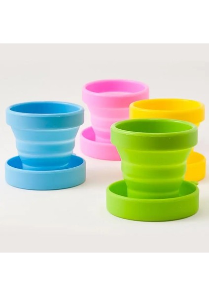 Sarı Standart 170 ml Paslanmaz Çelik Silikon Geri Çekilebilir Katlanır Bardak Teleskopik Katlanabilir Kahve Fincanları Açık Spor Su Bardağı Seyahat Fincan (Yurt Dışından)