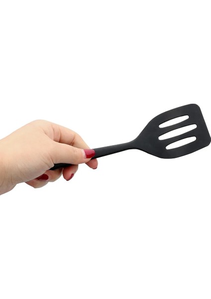 Kırmızı ve Siyah Yumurta Balık Kızartma Tavası Kepçe Silikon Çeviriciler Pişirme Gereçleri Spatula Kızarmış Kürek Alet Mutfak Aletleri Pişirme Aksesuarları (Yurt Dışından) fırsatları