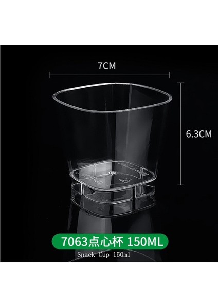 120 Adet 7063 200 Adet Tek Kullanımlık Plastik Tatlı Bardağı (Yurt Dışından)