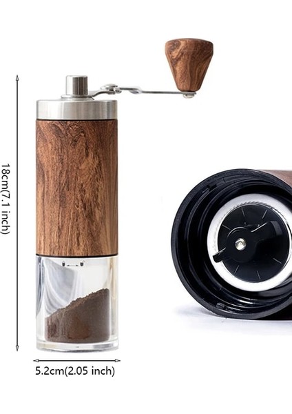 Ahşap Tahıl Yükseltme Manuel Kahve Öğütücü Paslanmaz Çelik Manuel Çapak Değirmenleri Ahşap Tahıl ile Baharatlar Için Taşınabilir Seramik Fasulye Öğütücü Kuruyemiş Otlar (Yurt Dışından)