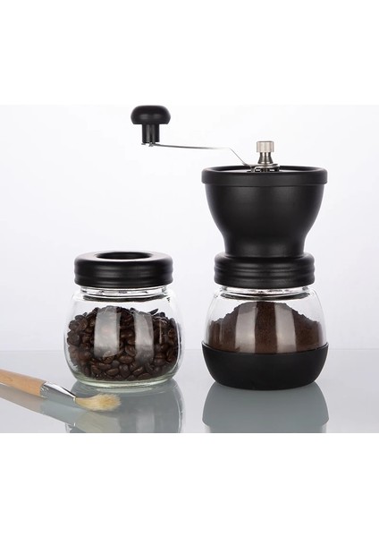 Çift Fincan Paracıty Şeffaf Cam Manuel Kahve Değirmeni Ev Uzun Saplı Kahve Değirmeni Depolama Tankı ile Kahve Aksesuarları (Yurt Dışından) fırsatları