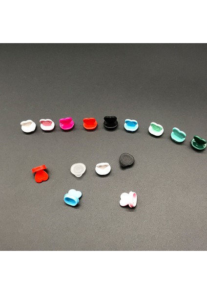 Mix Renk Stoper 500 Adet Plastik Kalp Şekli Tek Kullanımlık Kahve Çay Bardağı Kapak Stoper (Yurt Dışından)