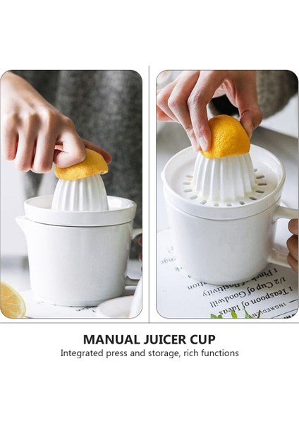 Beyaz 15X14.5 cm Sıkacağı Sıkacağı Manuel Limon Meyve Presi El Narenciye Fincan Turuncu Seramik Oyucu Çıkarıcı Kolu Düzenlenen Greyfurt Rende Stoneware (Yurt Dışından) fiyatları