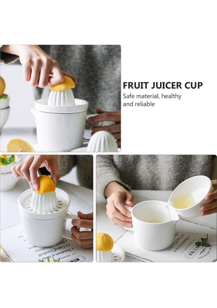 Beyaz 15X14.5 cm Sıkacağı Sıkacağı Manuel Limon Meyve Presi El Narenciye Fincan Turuncu Seramik Oyucu Çıkarıcı Kolu Düzenlenen Greyfurt Rende Stoneware (Yurt Dışından) fırsatları