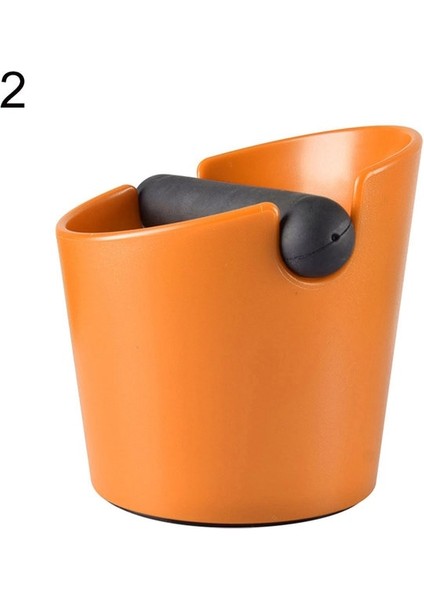 Turuncu 2 Mutfak Plastik Kahve Knock Box Expresso Biler Atık Sabotaj Kutusu Toz Saklama Kutusu Konteyner Lastik Çubuk Desteği (Yurt Dışından)