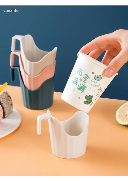 Gri 6 Adet Vanzlife Kalın Plastik Oluklu Içecek Tutuculu Tek Kullanımlık Kağıt Bardak Sıcak Fincan Çay Törenine Karşı Taban Yalıtımı (Yurt Dışından)