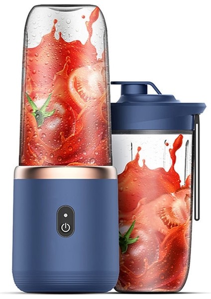 C 6 Bıçaklı Taşınabilir Meyve Sıkacağı Bardağı Meyve Otomatik Elektrikli Smoothie Blenderı 400 ml Limon Portakal Buz Crushcup Mutfak Robotu Sıkacağı (Yurt Dışından)