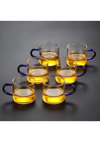 4 Adet Bardak B Yüksek Kaliteli Isıya Dayanıklı Cam Çay Seti Renk Kolu Çay Bardağı Çiçek Çay Potu Zarif Öğleden Sonra Çay Seti Gaiwan Bardak Kupa Çaydanlık (Yurt Dışından) modelleri