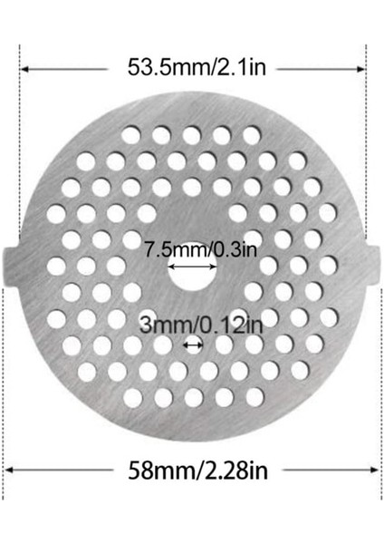 Bir Kıyma Bıçağı Paslanmaz Çelik Kıyma Plakası Disk Bıçak Delikli Kıyma Plakası Kıyma Bıçağı Mutfak Için G2AB (Yurt Dışından)