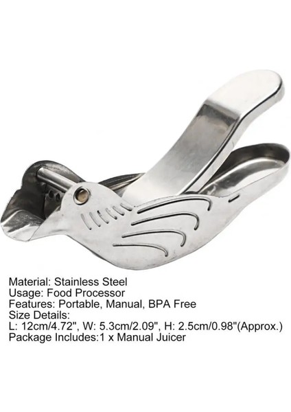 3 Adet Paslanmaz Çelik Limon Sıkacağı Kuş Şekli El Sıkacağı Limon Kireç Manuel Portakal Narenciye Presi Sıkacağı Sıkmak Mutfak Gereçleri (Yurt Dışından) fiyatları