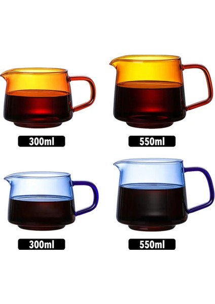 Mavi 550 ml 300 ML/550 ml Cam Kahve Paylaşımı Pot Kahve Sunucusu Dökün Ev Bira Bardağı El Yapımı Kahve Makinesi Buz Damla Su Isıtıcısı (Yurt Dışından) modelleri
