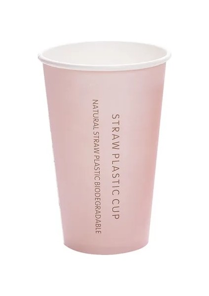 Sadece Fincan 300 ml 50 Adet 50 Adet Pembe Tek Kullanımlık Çay Bardağı Parti Doğum Günü Düğün Favor Yaratıcı Soğuk ve Içecek Kağıt Bardaklar Kahve Çay Ambalaj Kapaklı Bardaklar (Yurt Dışından)