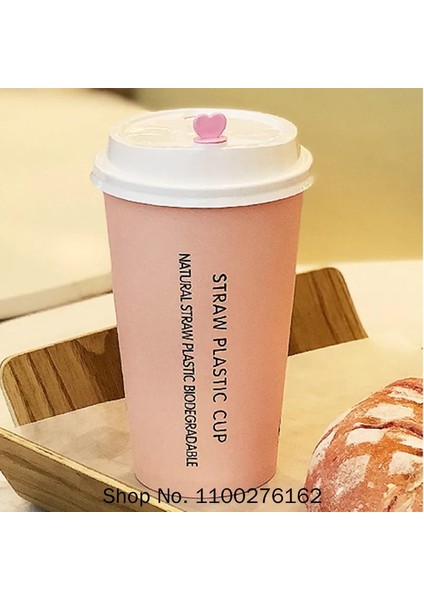 Sadece Fincan 300 ml 50 Adet 50 Adet Pembe Tek Kullanımlık Çay Bardağı Parti Doğum Günü Düğün Favor Yaratıcı Soğuk ve Içecek Kağıt Bardaklar Kahve Çay Ambalaj Kapaklı Bardaklar (Yurt Dışından)