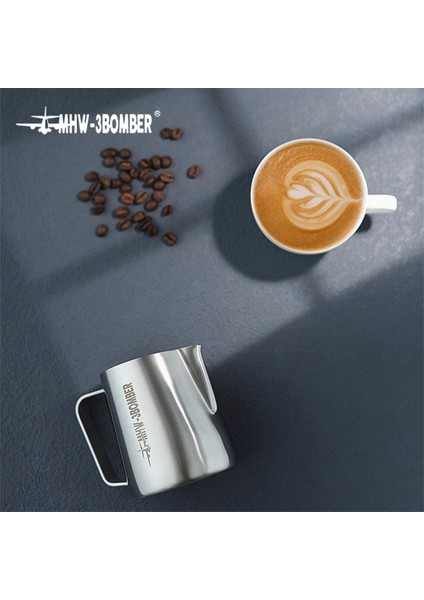 Simli 450ML Kahve Süt Sürahisi 350/450/600/700ML Paslanmaz Çelik Köpürtme Sürahi Çekme Çiçek Fincan Süt Köpürtücü Kupa Espresso Bardakları Barista Için (Yurt Dışından) modelleri
