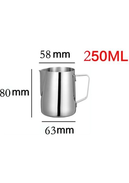 250 ml 150 ML/250 ml Paslanmaz Çelik Süt Köpürtme Sürahi Işaretler Süt Sürahisi Kahve Süt Köpürtücü ve Latte Makinesi Kahve Araçları (Yurt Dışından)