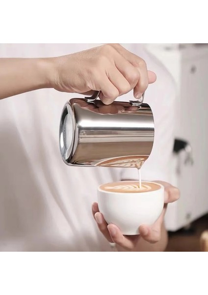 250 ml 150 ML/250 ml Paslanmaz Çelik Süt Köpürtme Sürahi Işaretler Süt Sürahisi Kahve Süt Köpürtücü ve Latte Makinesi Kahve Araçları (Yurt Dışından)
