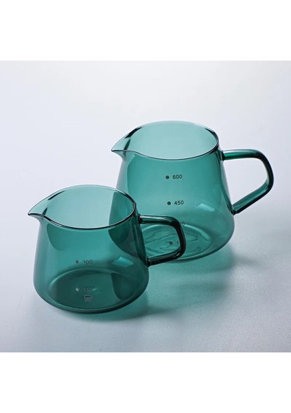 600ML Sürahi Yeni Hu Yeşil Pot Yüksek Borosilikat Şeffaf Cihaz Isıya Dayanıklı Cam 400/600ML Cezve Bulut Pot Yüksek Kalite (Yurt Dışından)