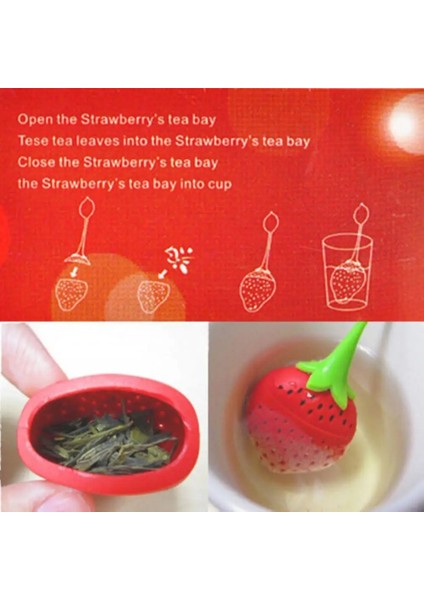 1 2 Adet 2/4/6 Adet Silikon Bitkisel Baharat Filtresi Teaware Çay Demlik Topu Difüzör Gevşek Çay Yaprağı Çay Poşeti Mutfak Aksesuarları Çilek Çantası (Yurt Dışından)