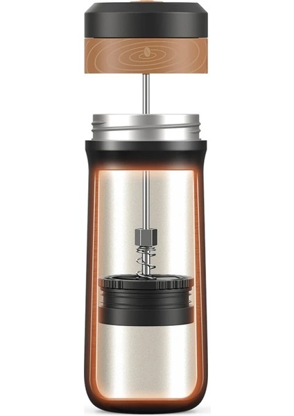 Siyah 320 ml Kahve Presi Mannual Taşınabilir Kahve Makinesi Fransız Basın Kahve Makinesi Paslanmaz Çelik Isı Koruma Kahve Presi Makinesi (Yurt Dışından) indirimleri