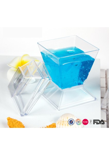 100ML 12 Adet 12/24 Adet 100ML Tatlı Jöle Bardak Tek Kullanımlık Dondurma Noel Tatlı Kapları Köpük Kapaklı Bardak Noel Partisi Için (Yurt Dışından)