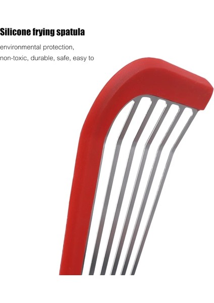 A-Gri Silikon Kızartma Spatula Yapışmaz Tava Kızarmış Yumurta Gözleme Spatula Paslanmaz Çelik Biftek Spatula Mutfak Çevirme Balık Kızartma Balık Spatula (Yurt Dışından) fırsatları