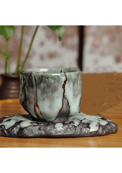 Sadece Fincan D Tianmu Shiye Sır Çay Bardağı Küçük Kase Master Cup Tayvan El Yapımı Akik Sır Çay Bardağı Tadım Tek Fincan (Yurt Dışından)