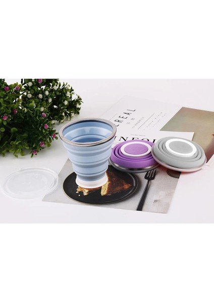Yeşil 320ML 1 Adet 320ML Silikon Seyahat Fincan Katlanabilir Kahve Fincanları Şeker Renk Katlanır Çay Bardağı Toz Geçirmez Kapaklı Doğa Sporları Copos (Yurt Dışından) modelleri