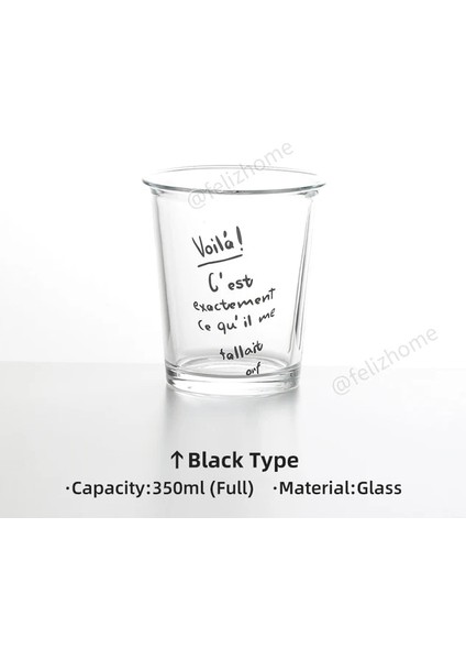 Siyah Tip Kore Ins Tarzı Açık Şarap Bardağı Ham Hindistan Cevizi Komik Kahve Fincanı Kadın Retro Içme Suyu Bardak 350 ml (Yurt Dışından)