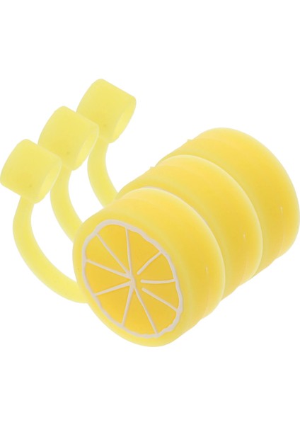 Sarı Fiş Silikon Saman Kapakları Kapak Içme Limon Yeniden Kullanılabilir Ipuçları Paslanmaz Çelik Trim (Yurt Dışından) fiyatları