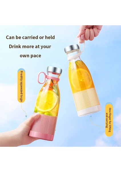 Pembe Mini Mikser Elektrikli Meyve Sıkacağı Makinesi Taşınabilir Blender Taze Meyve Suyu Blender Smoothie Maker Blender Bardak Şişe F Seyahat Mutfak (Yurt Dışından)