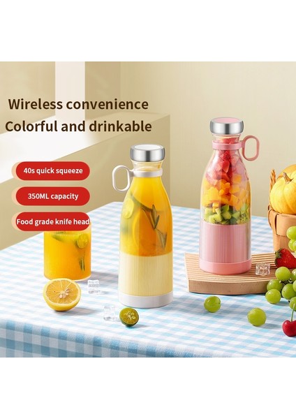Pembe Mini Mikser Elektrikli Meyve Sıkacağı Makinesi Taşınabilir Blender Taze Meyve Suyu Blender Smoothie Maker Blender Bardak Şişe F Seyahat Mutfak (Yurt Dışından)