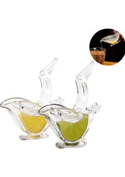 Akrilik Limon Sıkacağı - Limon Sıkacağı Meyve Mini Manuel Sıkacağı Kuş Şekli Şeffaf Taşınabilir Portakal Mutfak Ev Kayma Için (Yurt Dışından)