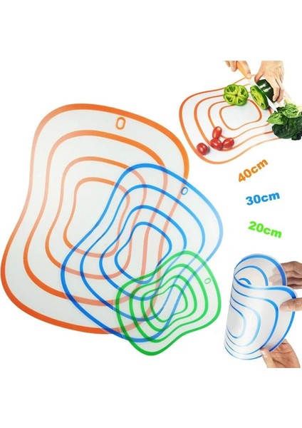 4 Adet 30X23 cm Walfos Kaymaz Esnek Mutfak Tahtası Doğrama Tahtası Et Sebze Meyve Kesme Tahtası Pişirme Aracı Gadget Mutfak Aksesuarları (Yurt Dışından) fiyatları