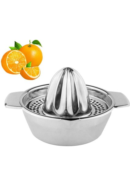 Paslanmaz Çelik Meyve Sıkacağı Kase ile Manuel Portakal Sıkacağı Limon Sıkacağı Taşınabilir El Preslenmiş Meyve Suyu Makinesi Mutfak Aksesuarları (Yurt Dışından)
