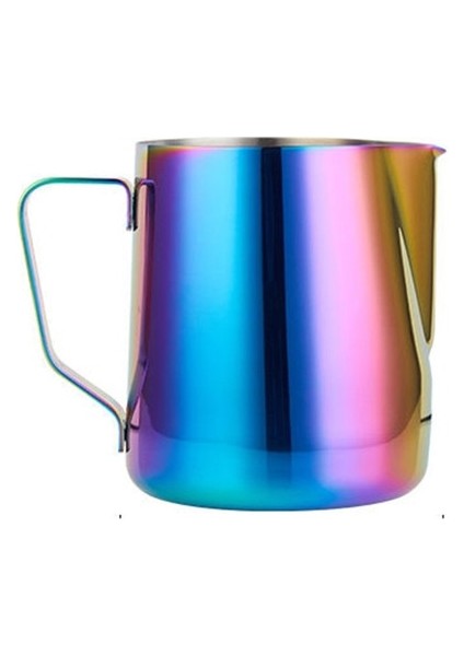 Renkli 600 ml 304 Paslanmaz Çelik Motta Süt Sürahisi Frother Latte Sanat Fincan Süt Köpürtme Sürahi Kreması Süt Köpüğü Makinesi Melkopschuimer 350/600 ml (Yurt Dışından)